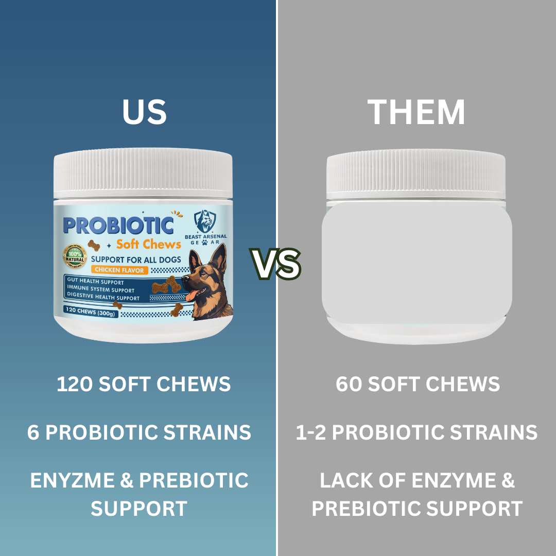 Probiotic Soft Chews for Dogs - Gut Health, Immune System, and Digestive Support